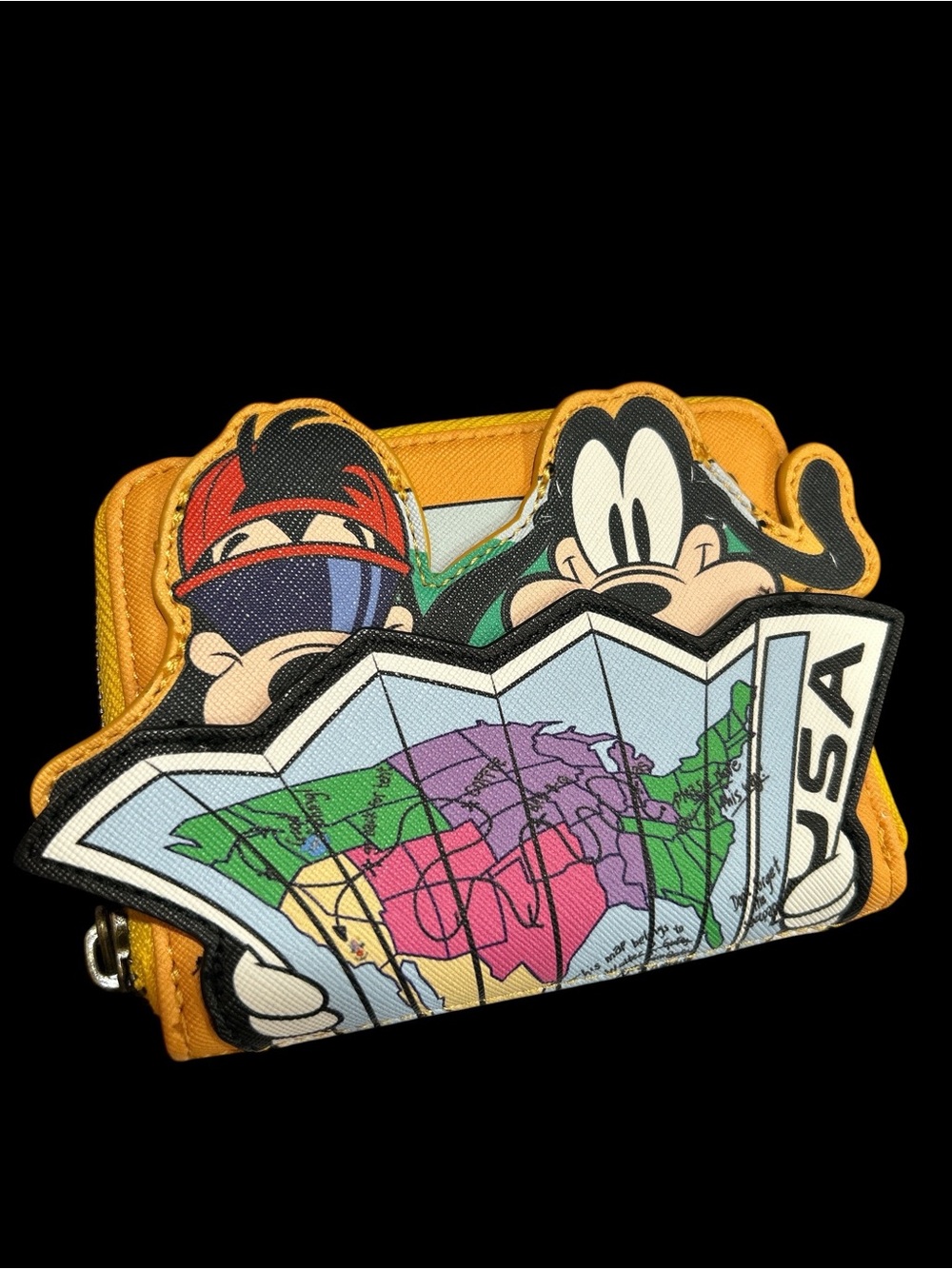 Yellow Cartoon Map Zip Wallet by Unbranded